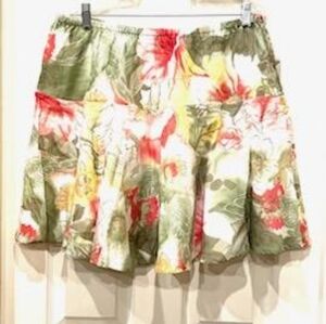 Women's Caribbean Joe colorful Hawaiian skirt XL